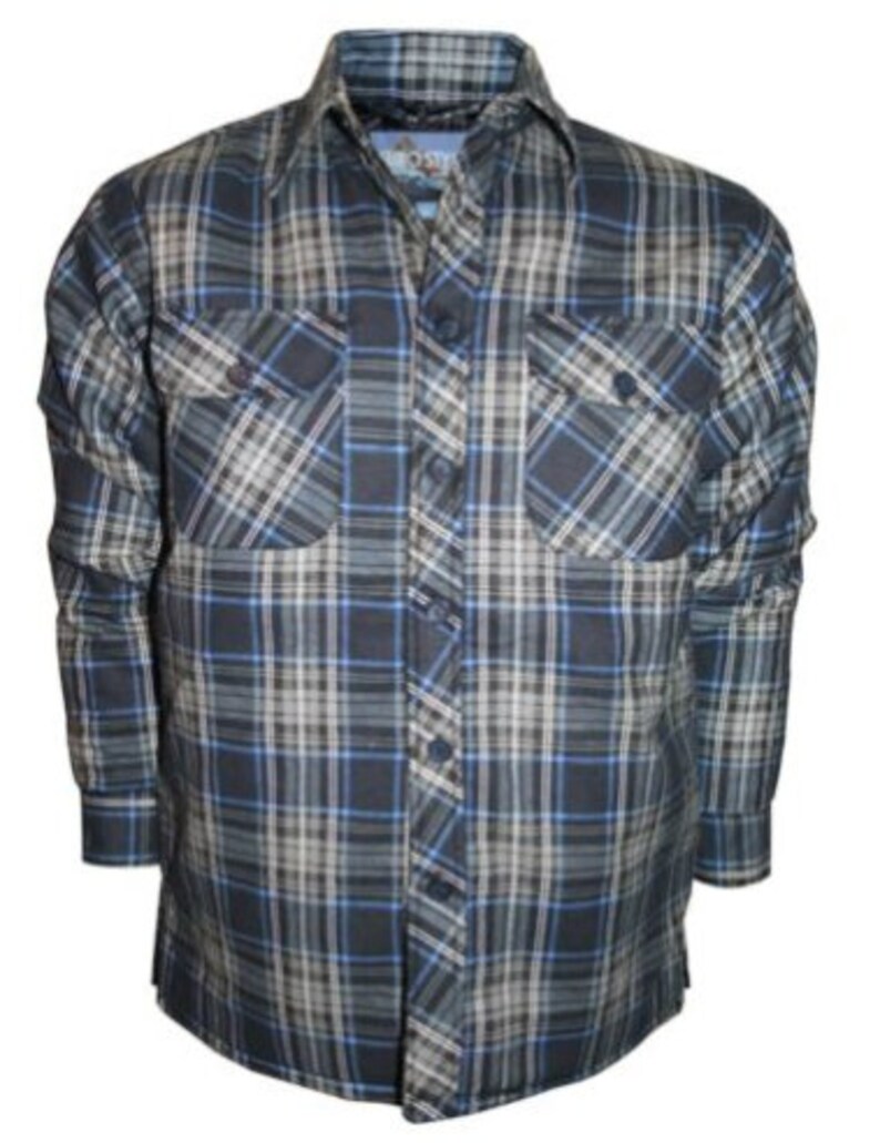 Eurostyle Men's Padded Work Shirts Quilted Cotton Lumberjack Shirt M