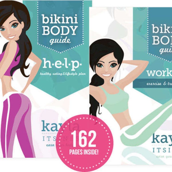 Kayla Itsines Bikini Body Guide (BBG), inc. Workouts 1.0 AND H.E.L.P nutritional guide