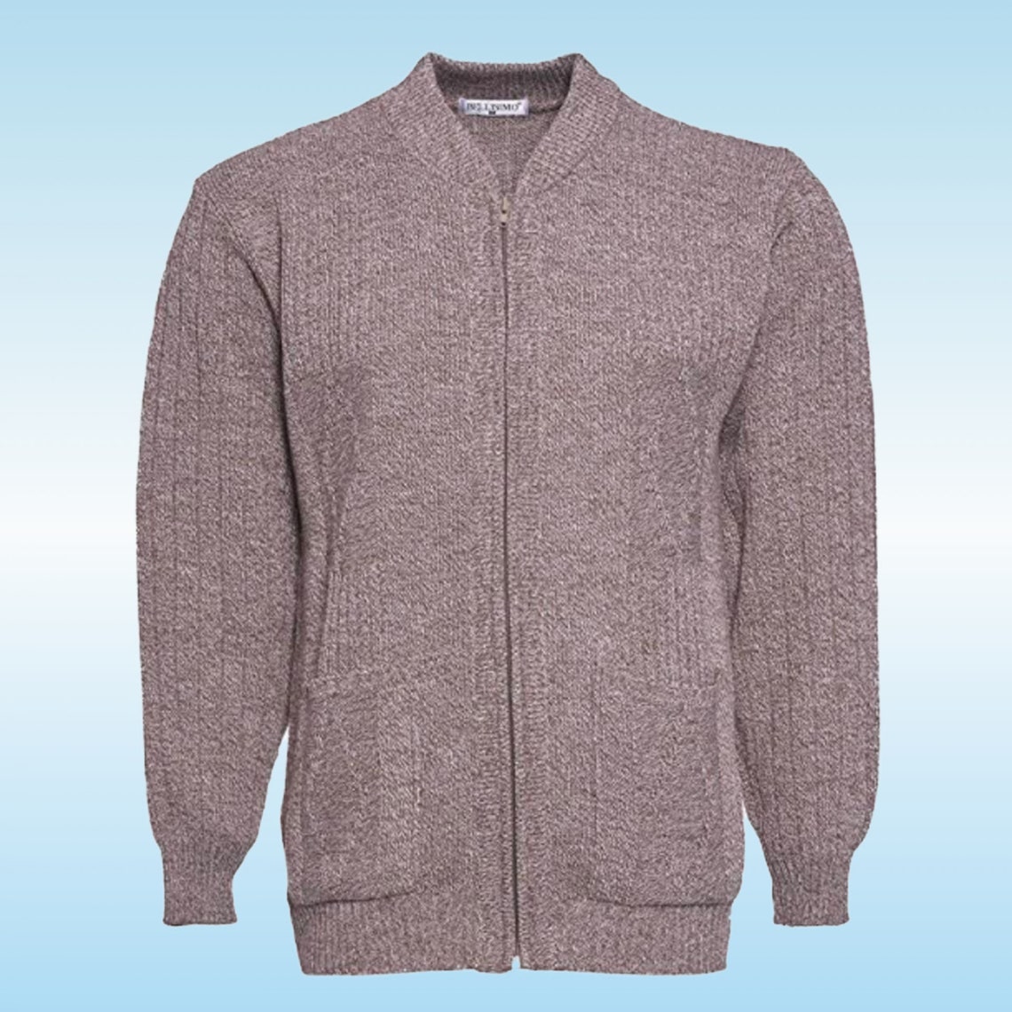 Bellissimo Men's Knitted Cardigan Classic Style Cardigans Crew V Neck