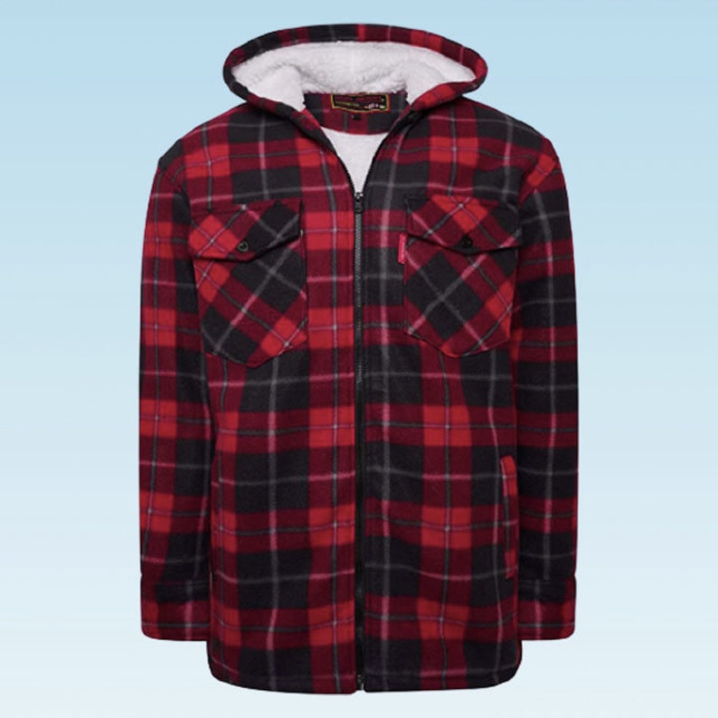 Women's Shacket APAFES Women's Sherpa Lined Flannel Shacket - Winter Plaid Shirt Jacket With Fleece Lining Flannel Shirts For Women