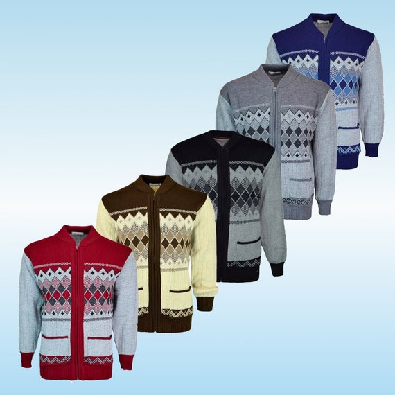 multi coloured cardigan mens