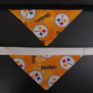 Pittsburg Steelers Dog Bandana - Adjustable Collar - Dog Bandana - Football Bandana - Small Dog - Pittsburg Steelers - NFL - Bandana Dog