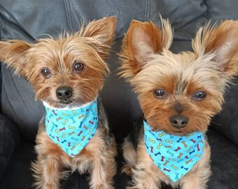 Pet Bandana - Dog Bone Bandana - Cute Bandana - Adjustable Collar - Dog Bandana - Dog Bones - Bandana Dog - Small Dog