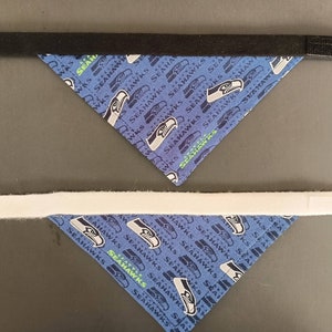 Seattle Seahawks Dog Bandana - Adjustable Collar - Dog Bandana - Football Bandana - NFL - Sports Bandana - NFL - Bandana Dog - Small Dog