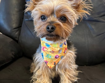 Monster Dog Bandana - Adjustable Collar - Dog Bandana  - Cute Dog Bandana - Monsters - Puppy Bandana - Dog Gift - Pet Bandana - Small Dog