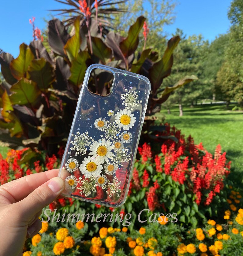 Handmade pressed real dried flower phone case for iPhone 11 Etsy