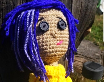 Crochet Coraline Doll, Made to order