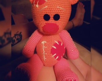 Crocheted Teddy Bear, Amigurumi Teddy Bear, Stuffed Teddy Bear, Crochet Stuffed Bear, Child's Teddy Bear