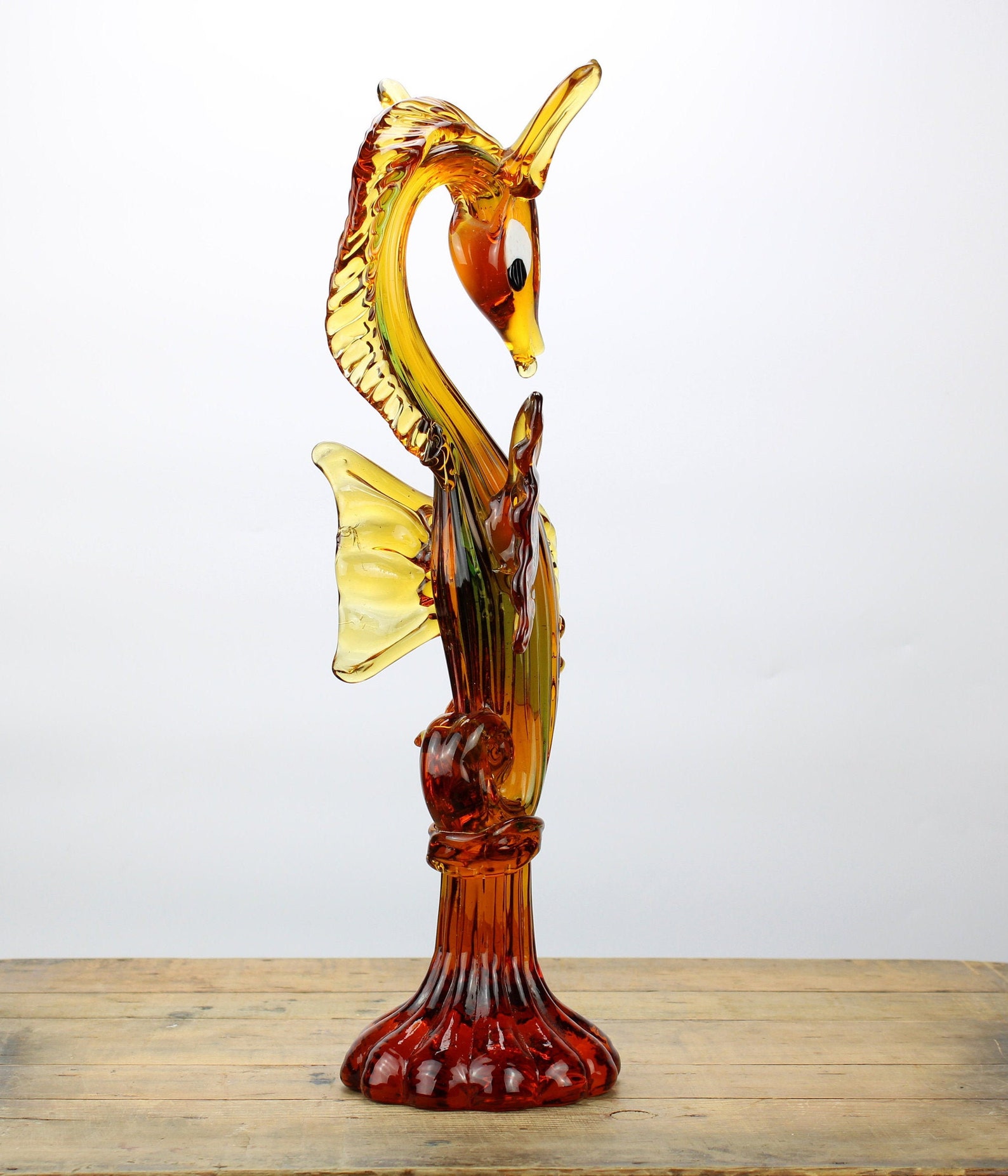 Mid Century Murano Glass Seahorse Hippocampus Fantasticus XXL Etsy