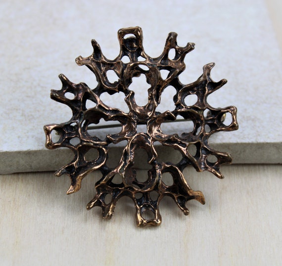 Vintage silver brooch Else Paul Berntsen Hughes sterling brutalist brooch pin from Norway 1960 1970 Studio E/&P