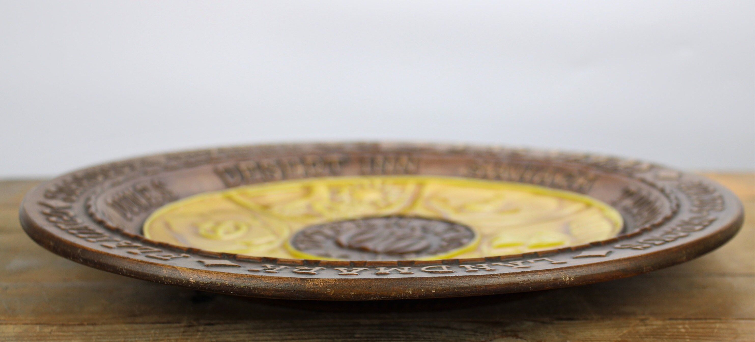 Mid Century Large Treasure Craft Pottery Las Vegas Plate Etsy