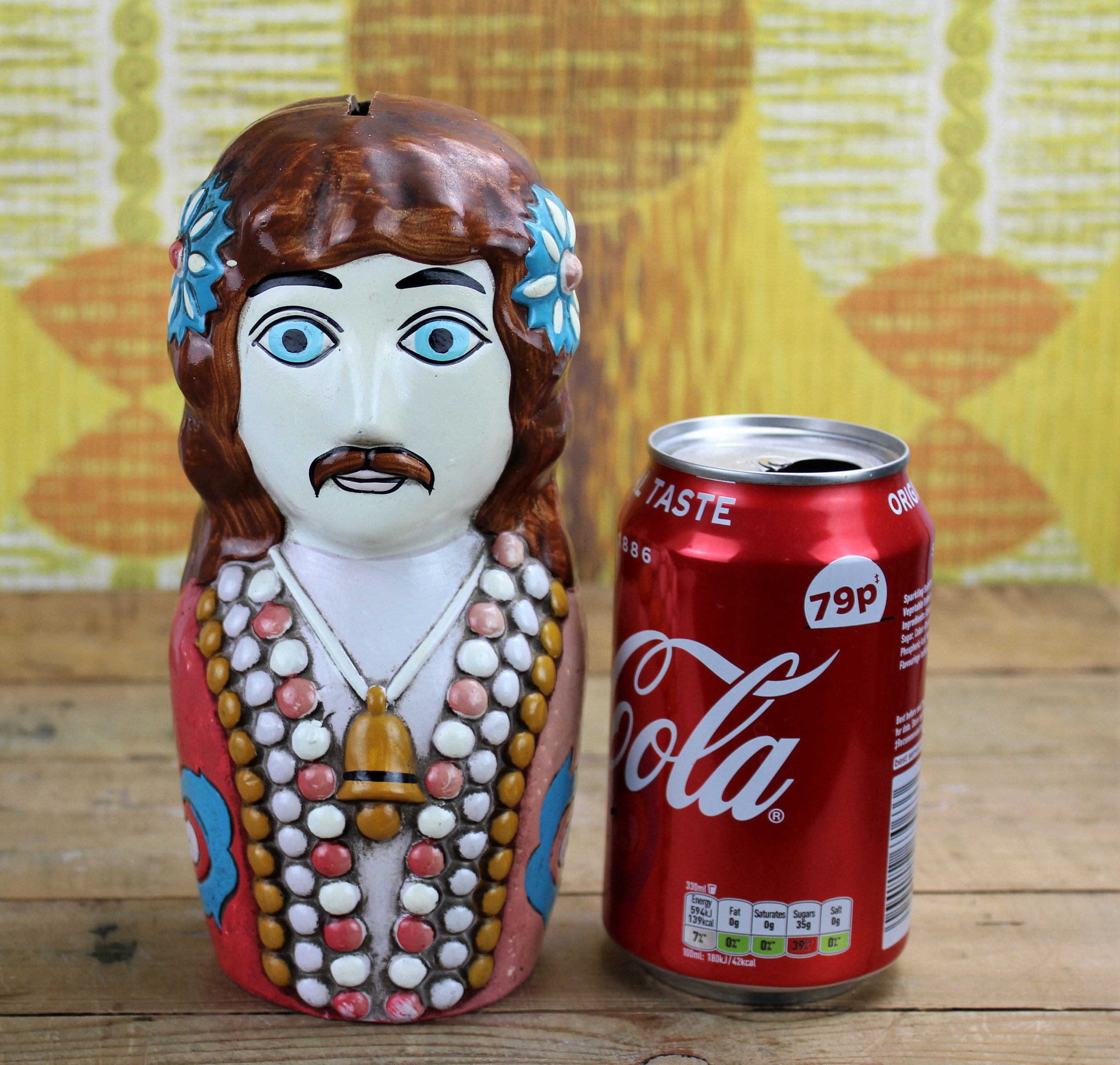 Mid Century Hippy Money Box Papier Mache Harrison Etsy UK