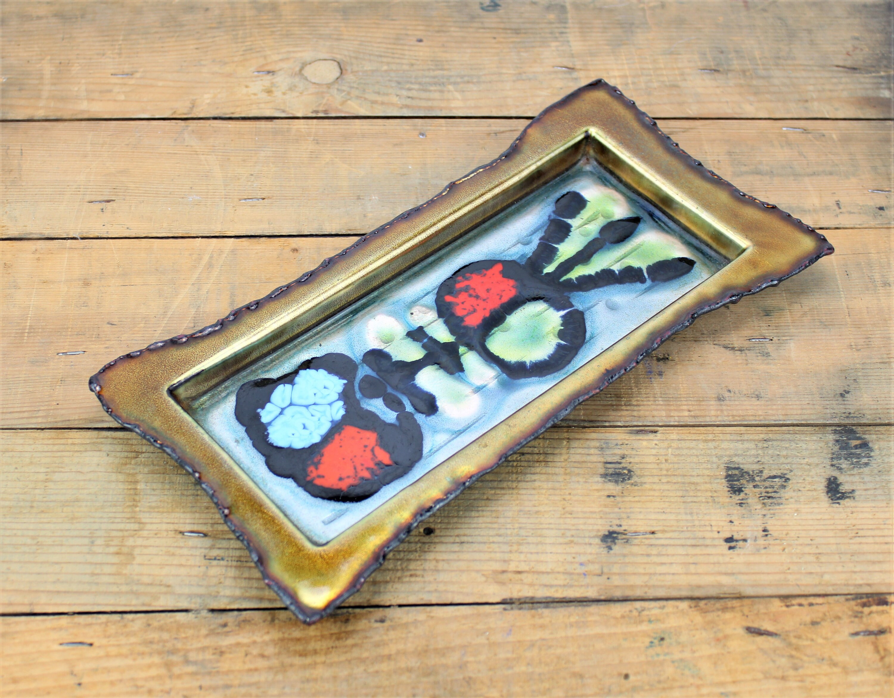 Mid Century Enamel Dish/plaque by Cellini, Italy Etsy UK