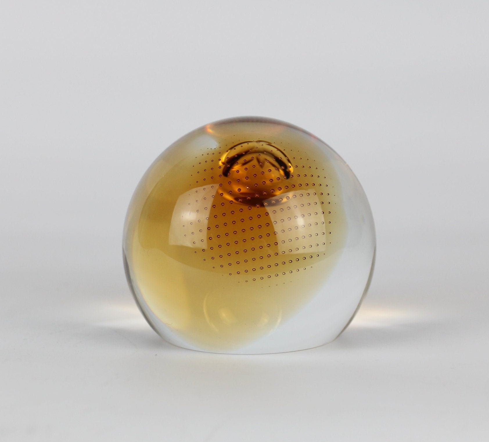 Caithness Wise Owl Paperweight, Amber, Controlled Bubble Etsy UK