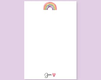 Rainbow Personalised 4 x 6 Notepad