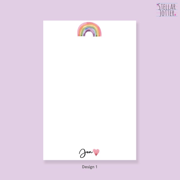 Rainbow Personalised 4 x 6 Notepad