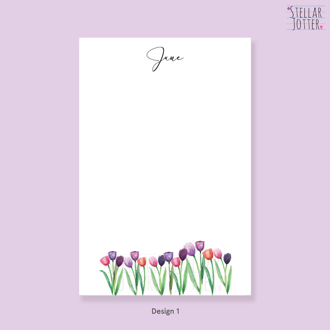 Tulips Personalised 4 X 6 Notepad - Etsy Australia
