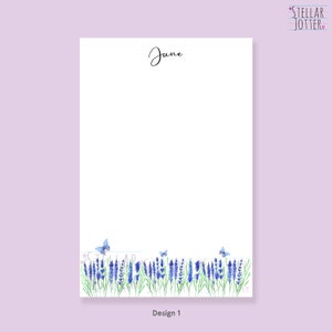 Lovely Lavender Personalised 4 x 6 Notepad Design 1