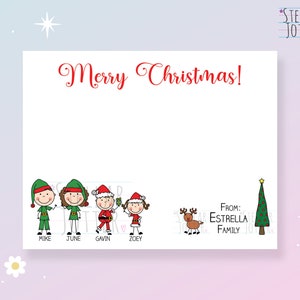 Personalised 4 1/2" x 3 1/2" Christmas Gift Cards (Design 1)