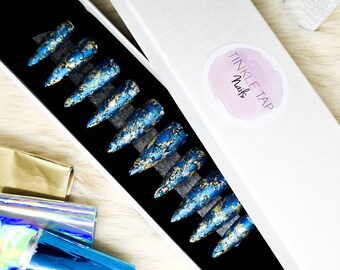 Brushed Foil Press On Nails