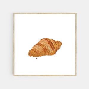 square print art | food art | digital print | croissant no.1