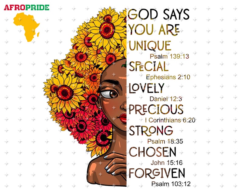 God says you are unique special lovely precious strong chosen Etsy