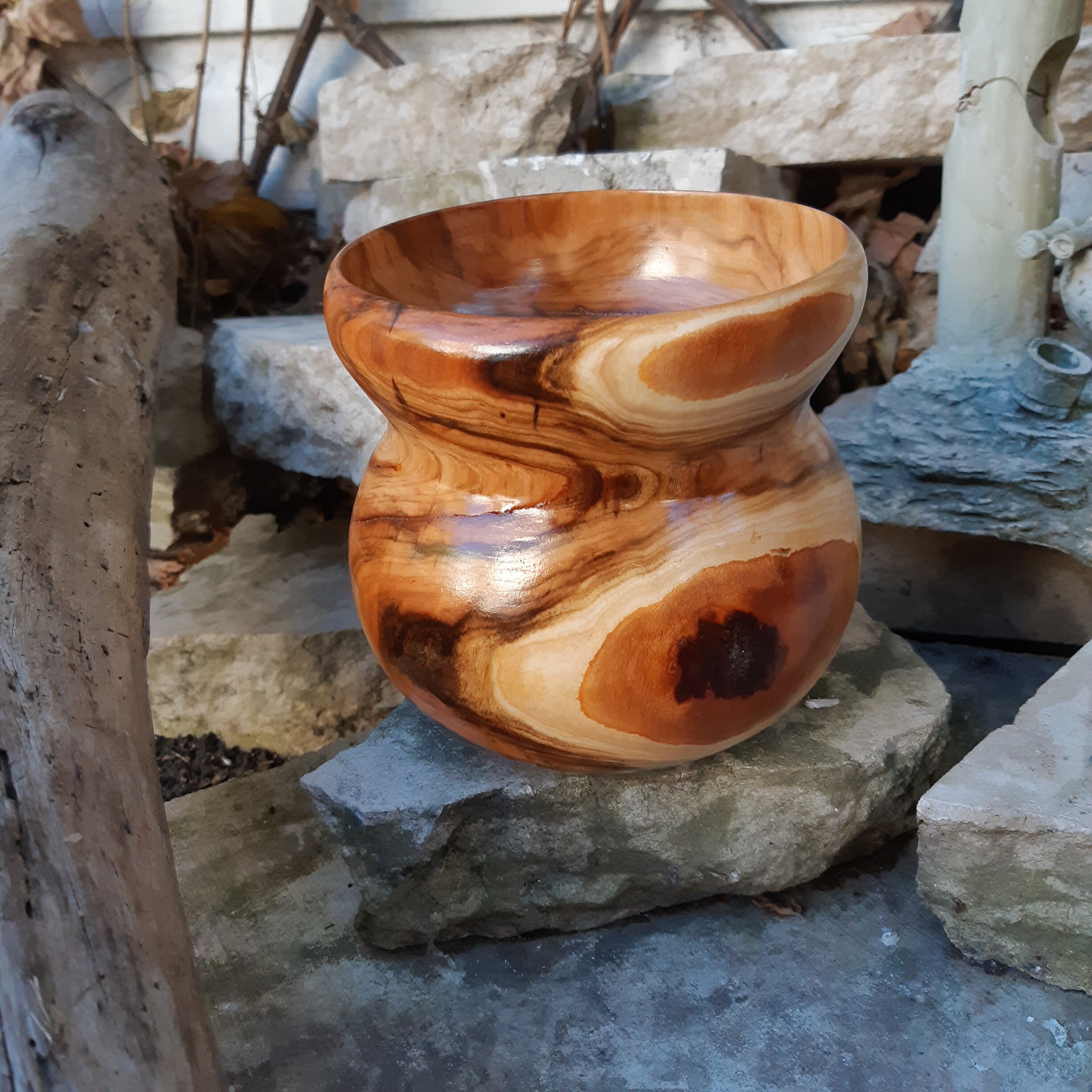 Cuenco de madera especializado / Choke Cherry Wood Bowl / Mano Etsy