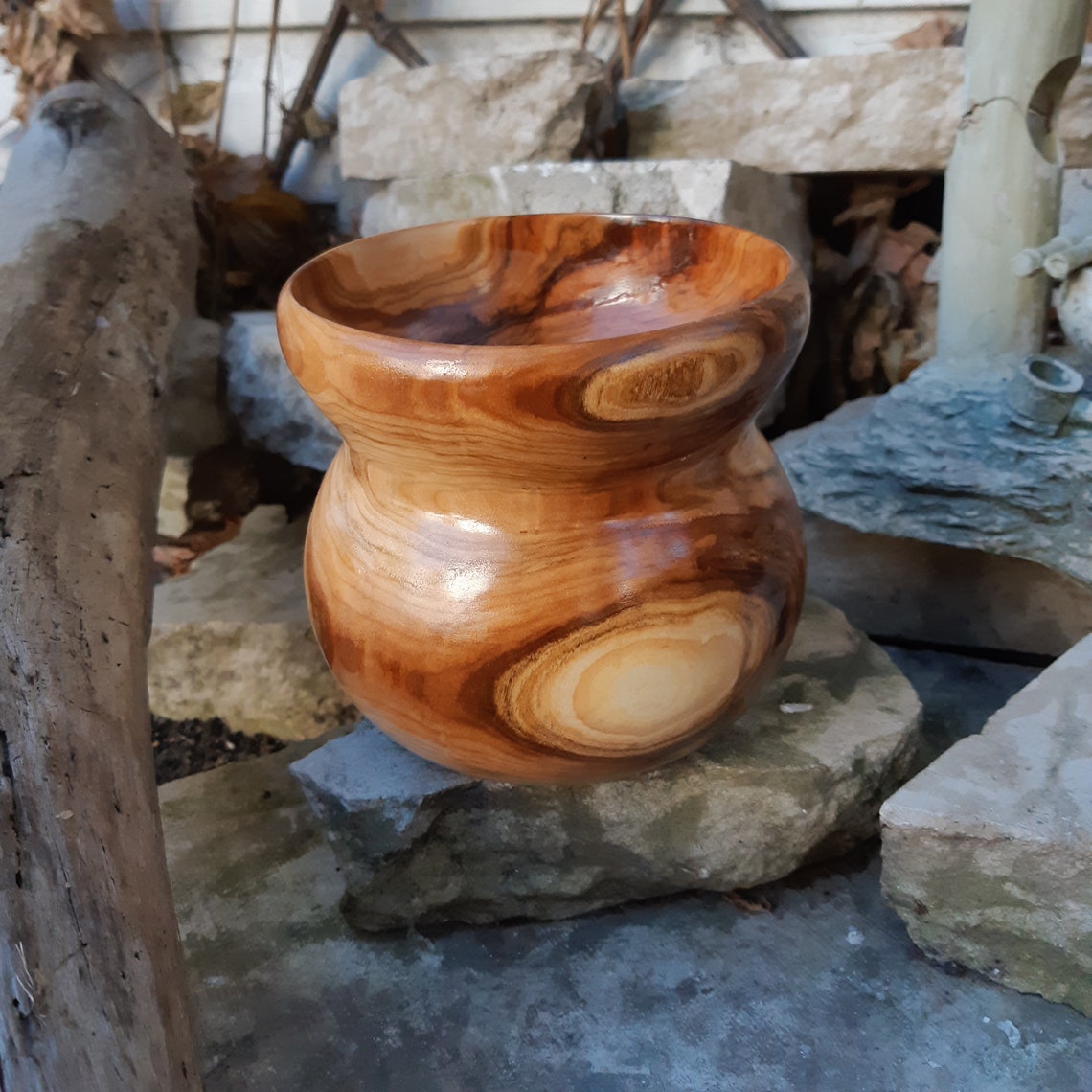 Cuenco de madera especializado / Choke Cherry Wood Bowl / Mano Etsy