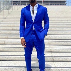 Traje azul Etsy Mexico