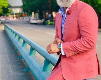 Mens Suits Formal Fashion Suits Wedding Groom 2 Piece Suits Men Vintage 2 Button Prom Suits Stylish Bespoke For Men