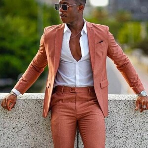 Rust blazer mens discount