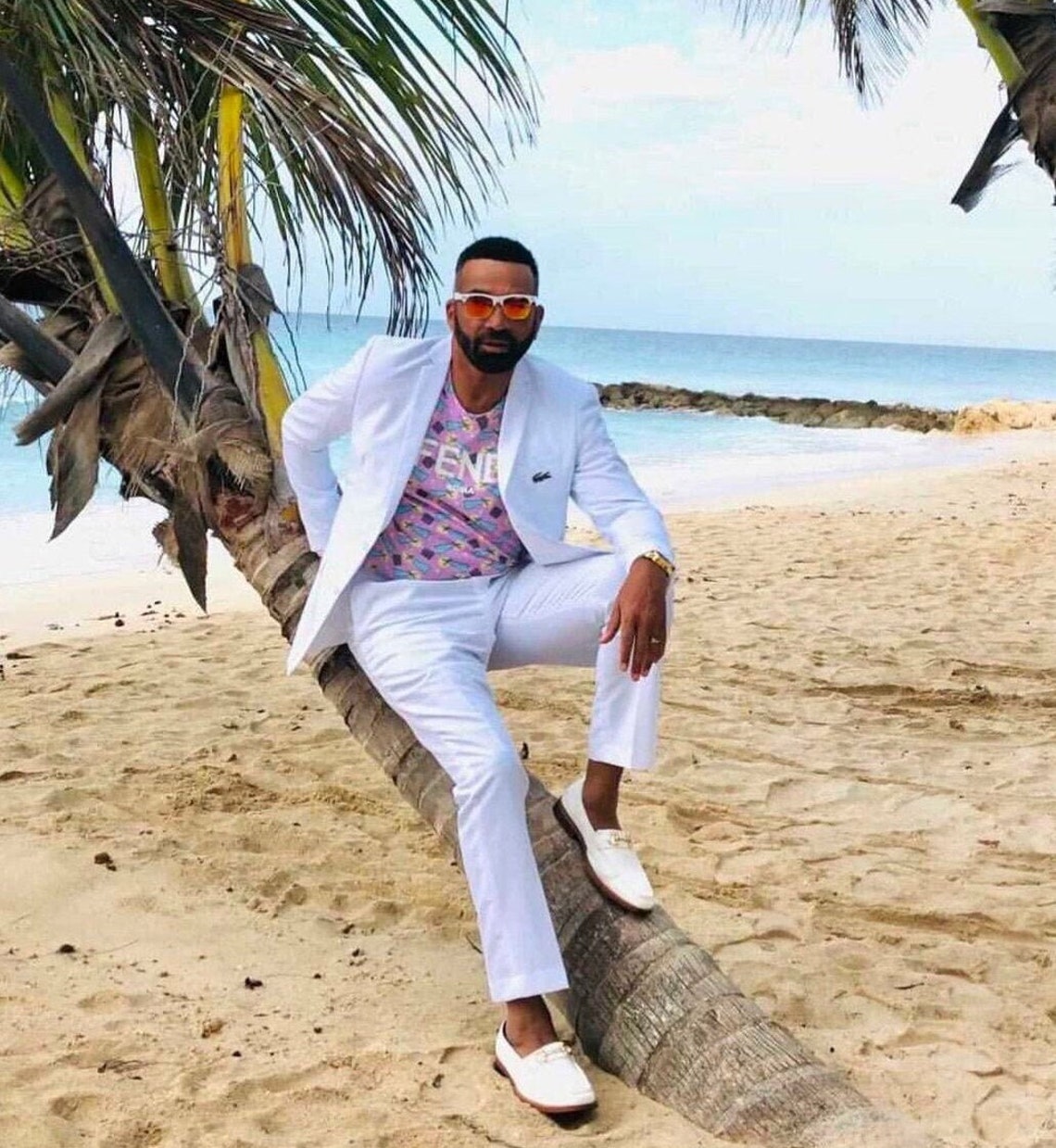 Mens Suits White Linen Suits Groomsmen Beach 2 Piece Suits | Etsy