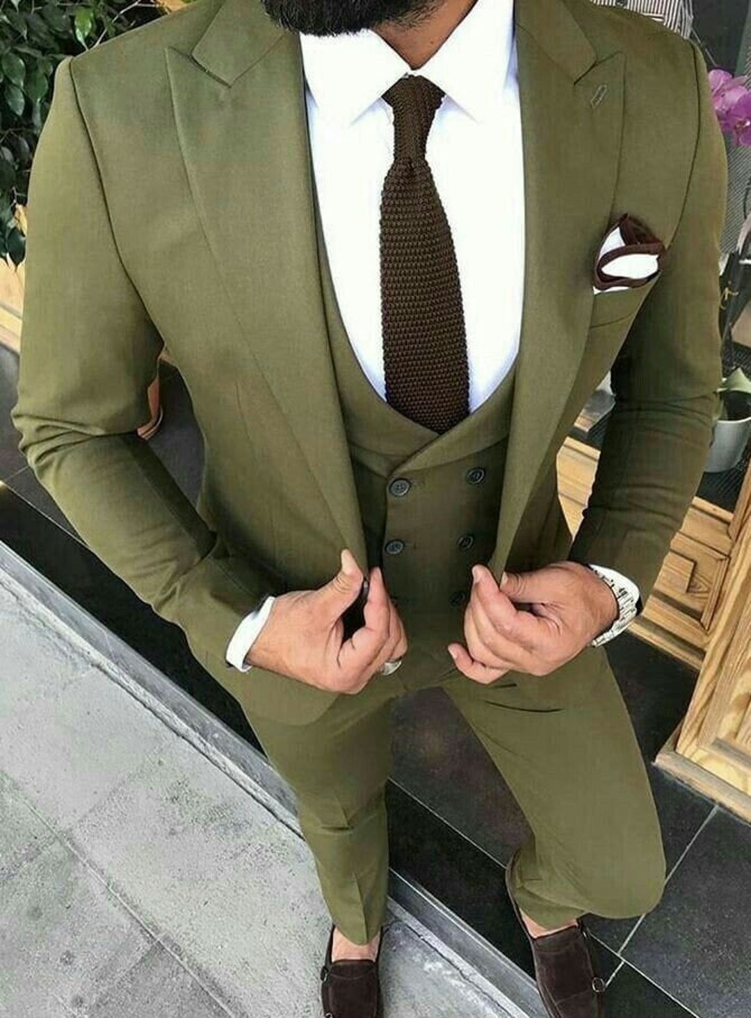Mens Green Suits Wedding Dinner Suits One Button Men Suits Etsy