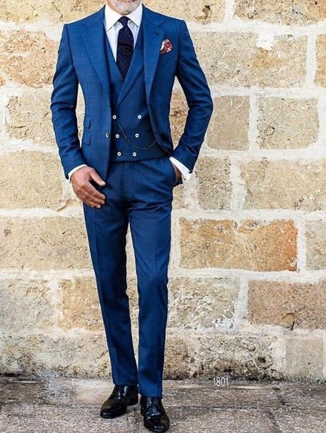 Suit for Men Blue Luxury 3 Piece Suit Men Stylish Suit 2 Etsy