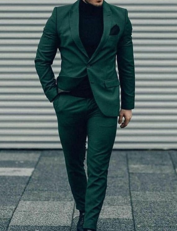 Men Green Wedding Suits Formal Fashion Classic Suits Green - Etsy