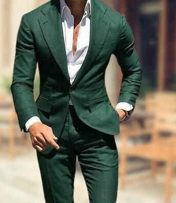 Mens Suits Wedding Party Wear Suits Green Vintage Suits Notch - Etsy