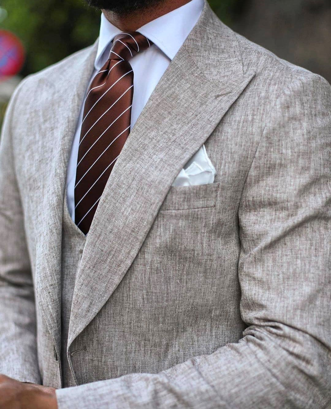 Mens Linen Suits Wedding Dinner Suits for Men Bespoke Beige Linen Suits Men Three Piece Suits Etsy