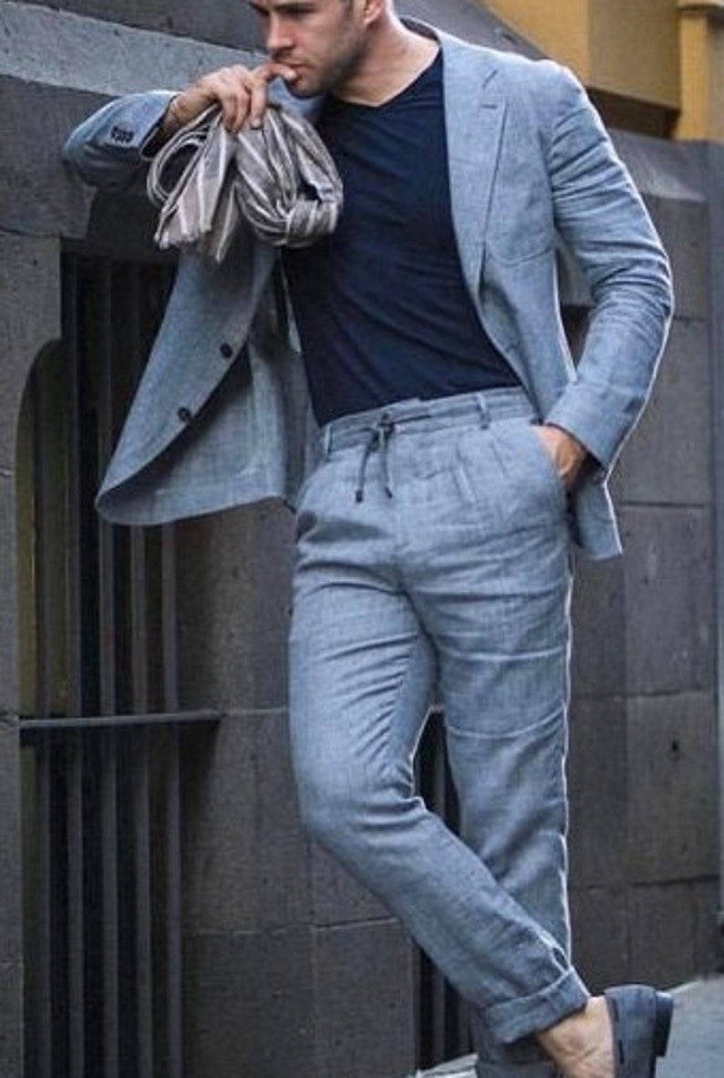 Linen Suits for Mens Wedding Linen Suits 2 Button Suits Etsy