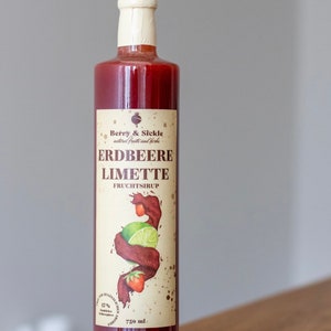 Berry & Sickle - Fruit Syrup Strawberry Lime 750 ml
