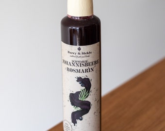 Fruit syrup blackcurrant rosemary 250 ml - Berry & Sickle