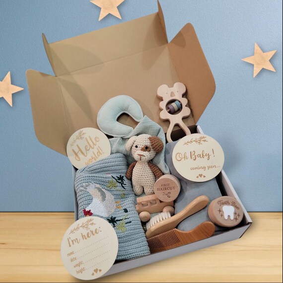 Coffret cadeau de naissance, Coffret cadeau baby shower, Coffret