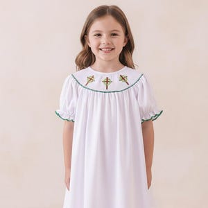 Smocked Embroidered Dress White - Etsy