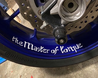 Yamaha MT07 MT09 MT10 velgsticker Master of torque 4x
