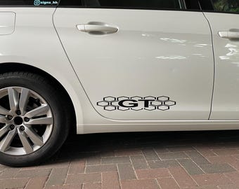 2x Autoaufkleber / GTI GT VW Peugeot