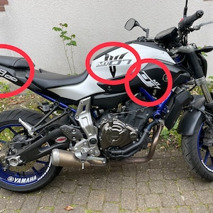 Yamaha MT07 folia winylowa do owijania motocykla zestaw dekoracyjny mt-07 2013-2017
