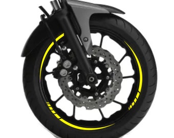 12X Yamaha MT07 vinyl wrap Wrapping mt-07 velgstickers Wheelskins velgen Master of tourgh