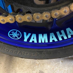 8x Yamaha MT09SP MT10 MT07 vinyl wrapping mt-07 rim stickers Wheelskins rims Master of torque