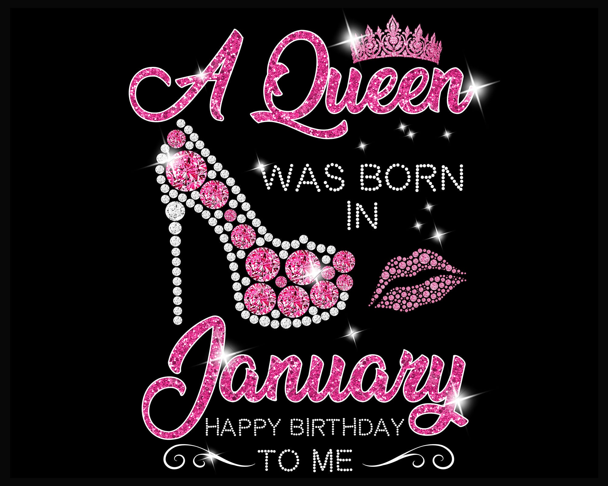 A Queen Was Born In January png January Birthday January Etsy