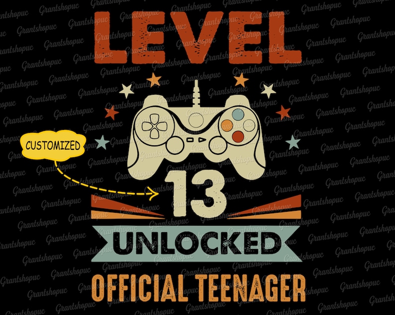Level 13 Unlocked svg Official Teenager Control game 13th