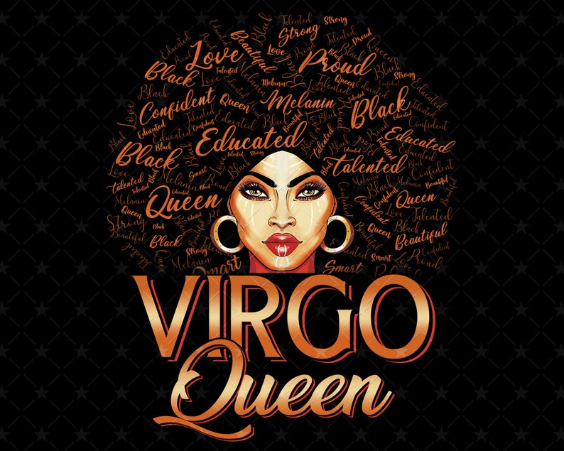 VIRGO Queen png Black Women Black Queen png Virgo Zodiac Etsy